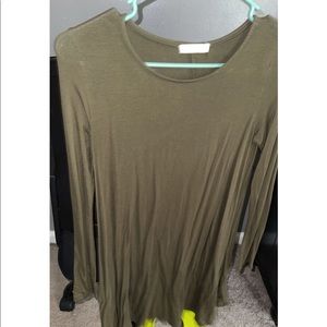 Green Long Sleeve Dress, Size Small